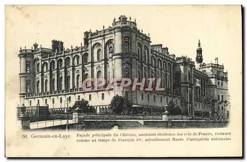 Cartes postales St Germain en Laye Facade Principale du chateau