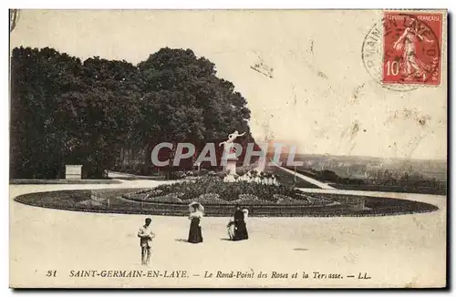 Cartes postales St Germain en Laye Le Rond Point des Roses et la Terrasse