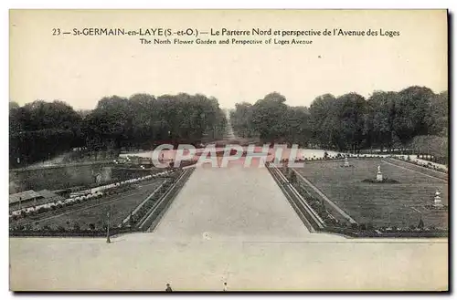 Cartes postales St Germain en Laye Le Parterre Nord et Perspective de L Avenue des Loges