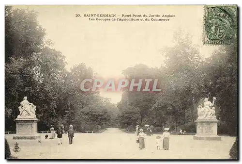 Cartes postales Saint Germain Rond Point du Jardin Anglais Les Groupes de L Agriculture et du commerce