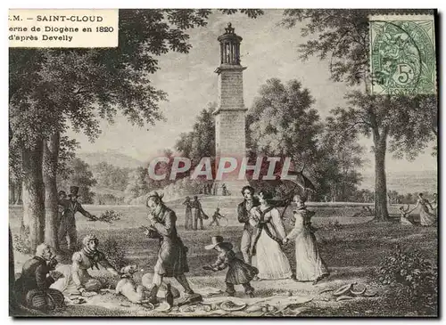 Ansichtskarte AK Saint Cloud La lanterne de Diogene en 1820 d apres DEvilly