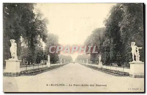 Ansichtskarte AK Saint Cloud Le Parc Allee des statues