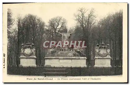 Cartes postales Saint Cloud La France couronnant l art et l industrie