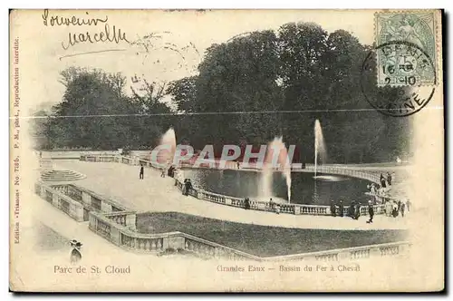 Ansichtskarte AK Saint Cloud Grandes Eaux Bassin du Fer a cheval