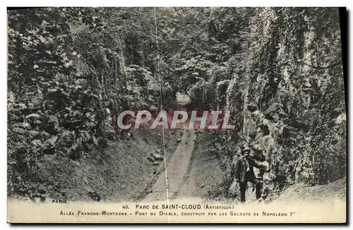 Cartes postales Saint Cloud Parc Allee Franche Montagne Pont du diable Construit par les soldats de Napoleon 1er