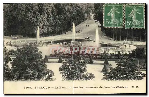 Cartes postales St Cloud Le Parc Vu Sur les Terrasses de L Ancien chateau