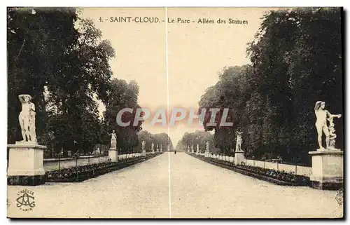 Cartes postales St Cloud Le Parc Allees des Statues