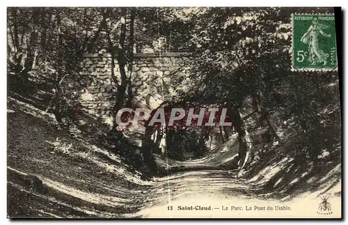 Cartes postales St Cloud Le Parc Le Pont de Diable