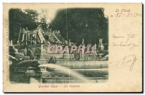 Cartes postales St Cloud Grandes eaux La cascade