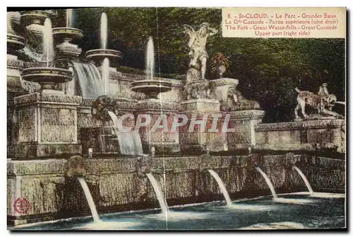 Ansichtskarte AK St Cloud Le Parc Grande Eaux La Cascade Partie superieure