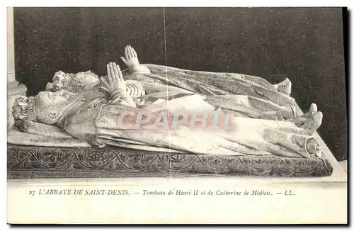 Cartes postales L Abbaye De Saint Denis Tombeau de Henri II et de Catherine de Medicis