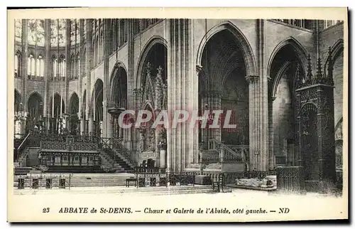 Ansichtskarte AK L Abbaye De Saint Denis Choeur et Galerie de L Abside Cote Gauche