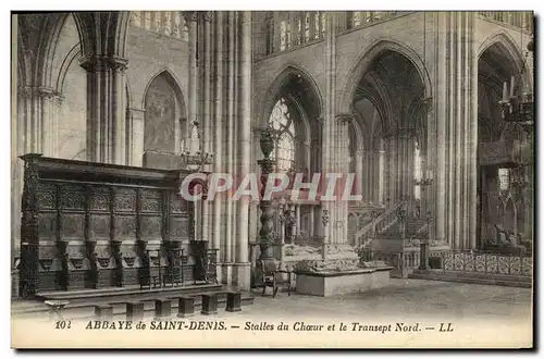 Cartes postales L Abbaye De Saint Denis Stalles du Choeur et le Transept Nord