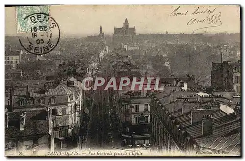 Cartes postales Saint Denis Vue Generale prise de l Eglise