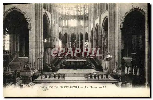 Cartes postales L Abbaye De Saint Denis Le Choeur