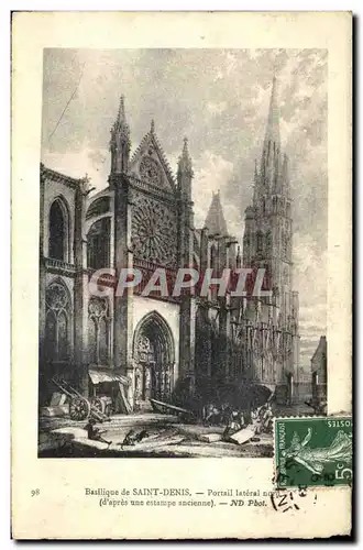 Cartes postales Basilique De Saint Denis Portail Lateral Nord