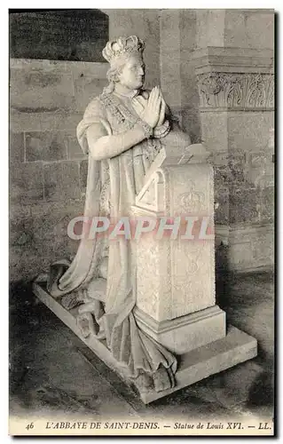 Cartes postales L Abbaye de Saint Denis Statue de Louis XVI