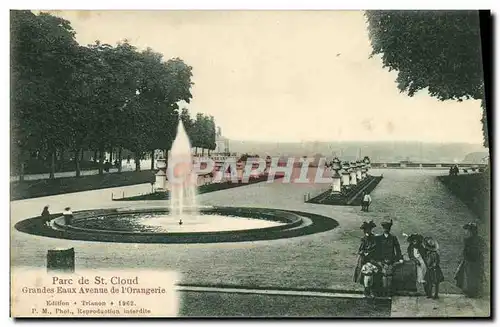 Cartes postales Parc de St Cloud Grandes Eaux Avenue de l Orangerie