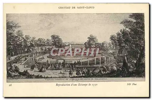 Cartes postales Chateau De Saint Cloud en 1730