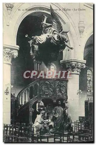 Ansichtskarte AK Saint Cloud Interieur de l Eglise La Chaire