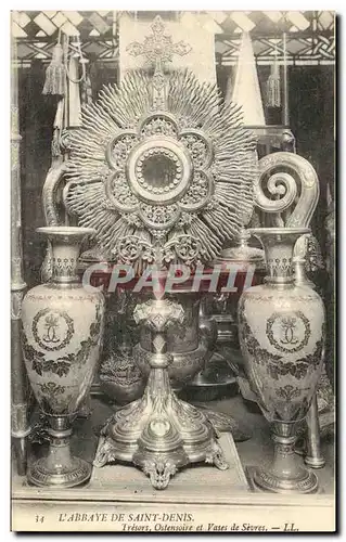 Ansichtskarte AK L Abbaye De Saint Denis Tresors Ostensoire et Vases de Sevres