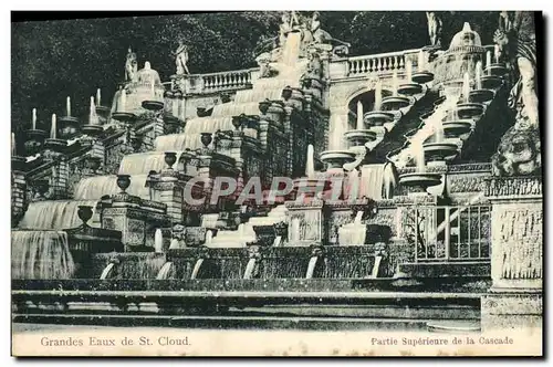 Ansichtskarte AK Grandes Eaux de St Cloud Partie superieure de la cascade