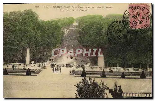 Cartes postales Saint Cloud Emplacement du Chateau Allee du Fer a Cheval