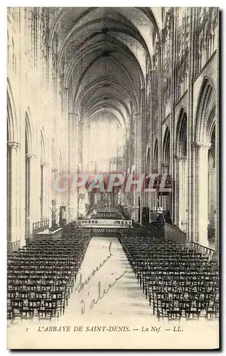 Cartes postales L Abbaye De Saint Denis La Nef