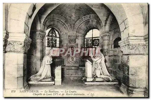 Cartes postales Saint Denis La Basilique La Crypte Chapelle de Louis et de Marie Antoinette