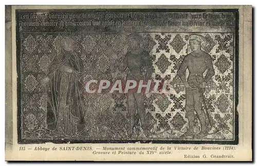 Cartes postales Abbaye de Saint Denis Monument Commemoratif de la Victoire de Bouvines 1214