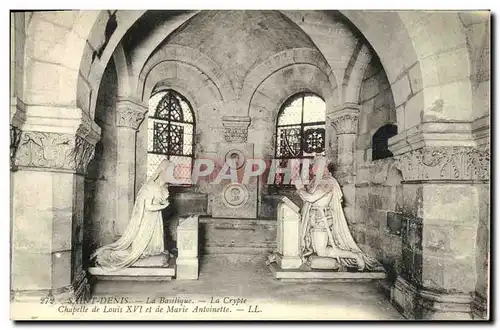 Ansichtskarte AK Saint Denis La Basiliique La Crypte Chapelle de Louis XVI et de Marie Antoinette