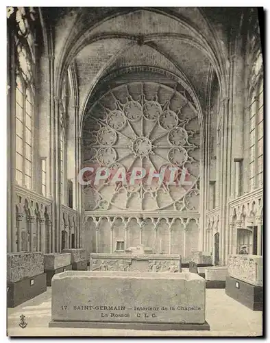 Cartes postales Saint Germain Interieur de la Chapelle La rosace