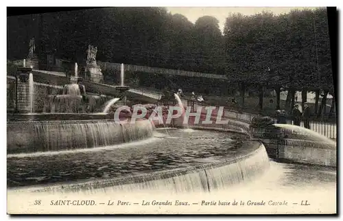 Ansichtskarte AK Saint Cloud Le Parc Les Grandes Eaux La Grande Cascade