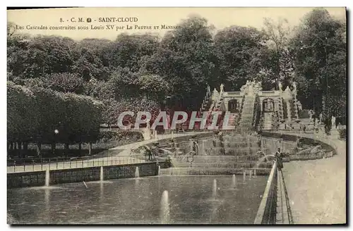 Ansichtskarte AK Saint Cloud Les cascades construites par Louis XV par le Pautre et Mansard