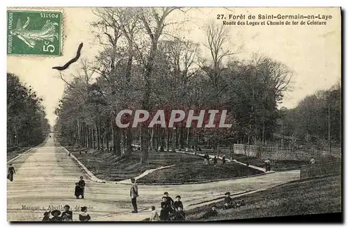 Cartes postales Saint Germain en Laye Route des Loges et Chemin de Fer de Ceinture