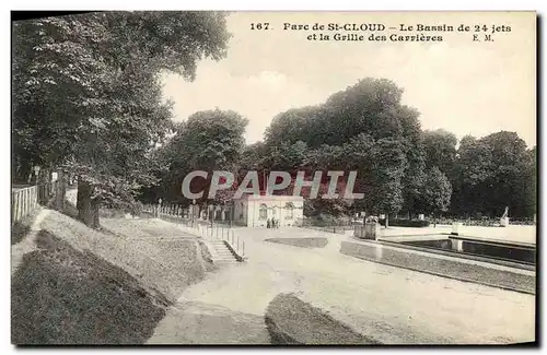 Cartes postales Saint Cloud Le Bassin des 24 jets et la Grille des Carrieres