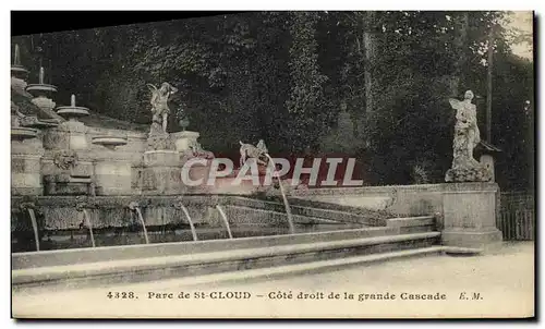 Cartes postales Saint Cloud Le Parc Cote droit de la Grande Cascade