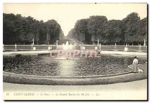 Cartes postales St Cloud Le Parc Le Grand Bassin des 24 jets