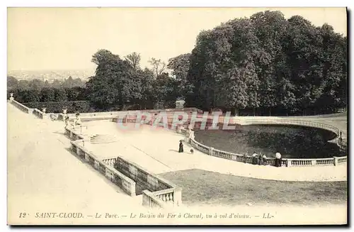 Ansichtskarte AK St Cloud Le Parc Le Bassin du Fer a Cheval vu a Vol d oiseau