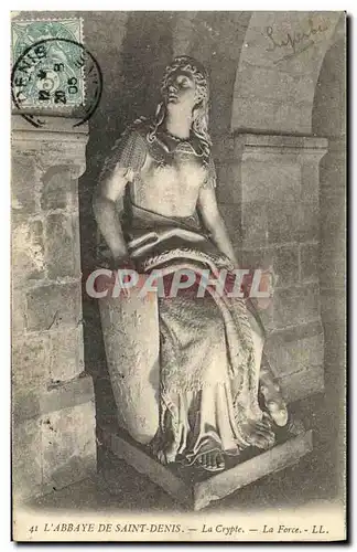 Cartes postales St Denis Abbaye de La Crypte La force