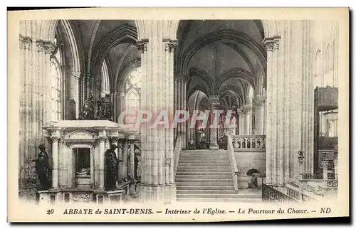 Ansichtskarte AK Abbaye de Saint Denis Interieur de l Eglise Le Pourtour du Choeur