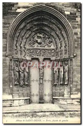 Ansichtskarte AK Abbaye de Saint Denis Porte Facade de Gauche