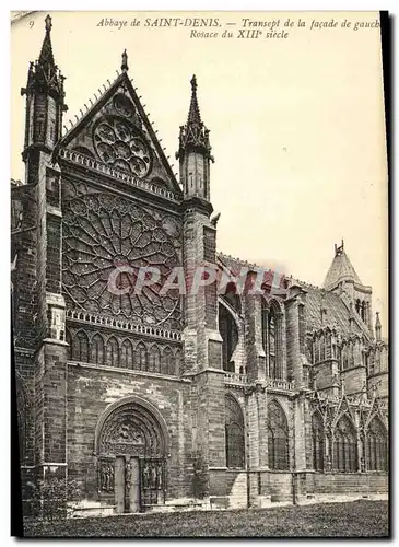 Ansichtskarte AK Abbaye de Saint Denis Transept de la Facade de Gauche Rosace