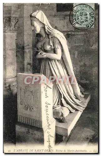 Cartes postales L Abbaye De Saint Denis Statue de Marie Antoinette