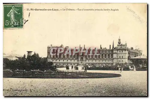 Cartes postales Saint Germain En Laye Le Chateau Vue d Ensemble prise du Jardin Anglais