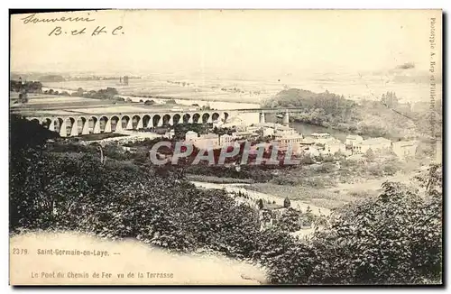 Cartes postales Saint Germain En Laye Le Pont de Chemin de Fer vue de la Terrasse