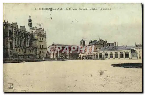 Cartes postales Saint Germain En Laye Le Parterre La Gare L Eglise Le Chateau