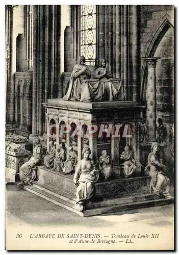 Cartes postales L Abbaye De Saint Denis Tombeau de Louis XII et d Anne de Bretagne