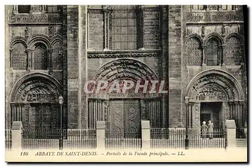 Ansichtskarte AK Abbaye De Saint Denis Portails de la Facade Principale