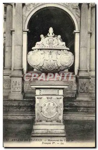 Ansichtskarte AK Abbaye De Saint Denis Monument du Coeur de Francois 1er